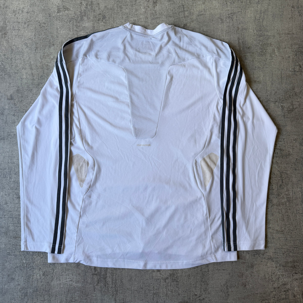 Adidas Y2K Athletic Long Sleeve Top Size L Mens White Black Top -H52