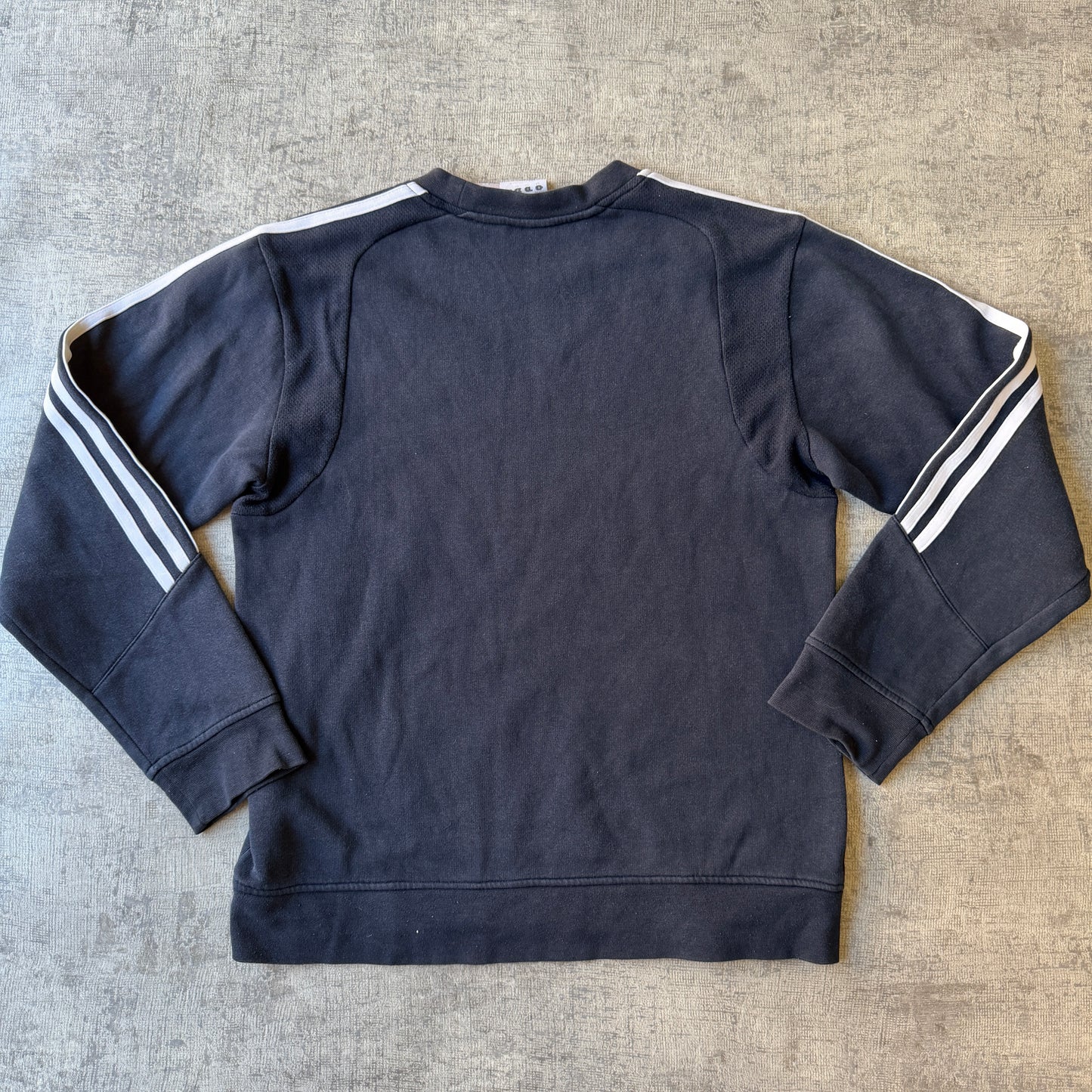 Adidas Y2K Womens Jumper Size M Navy White Embroidered Sweater -A40