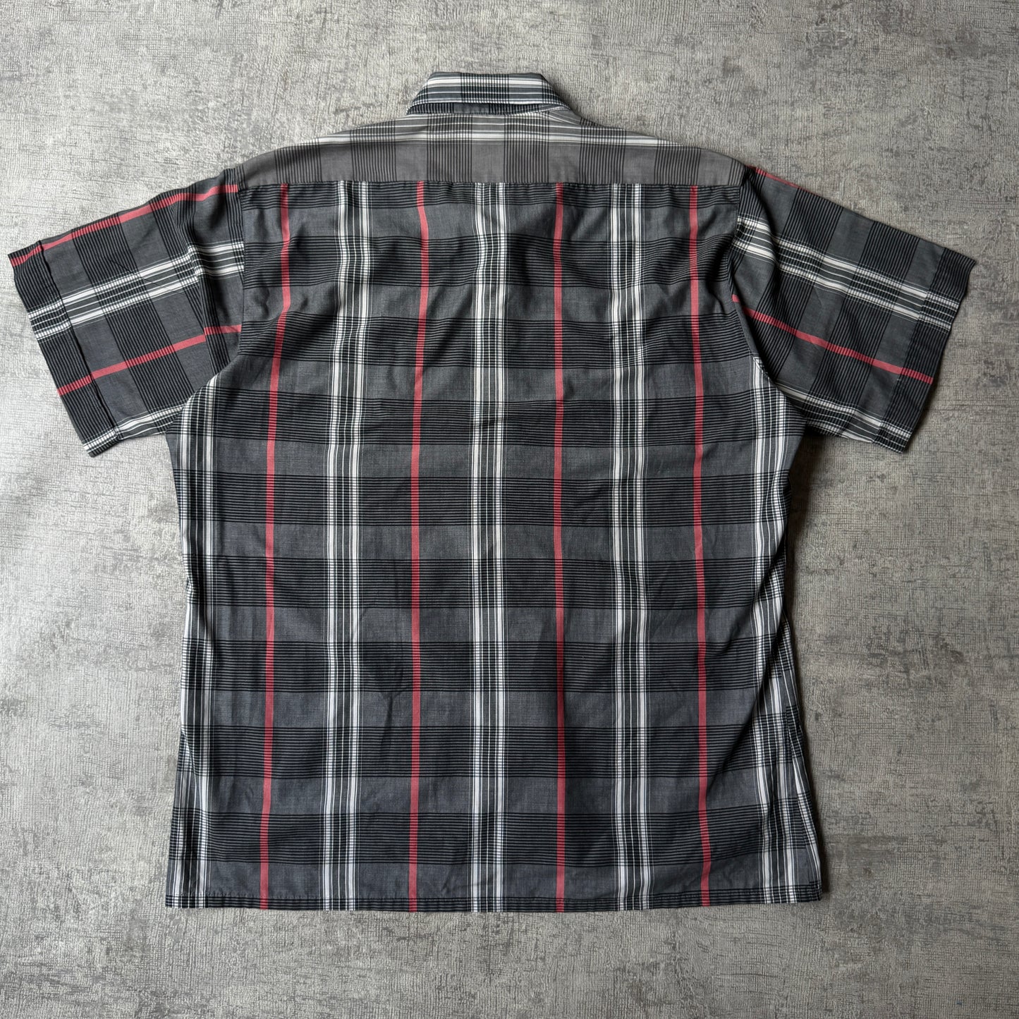 Givenchy Cropped Plaid Button Up Shirt Size 42/L Mens Short Sleeve -A62