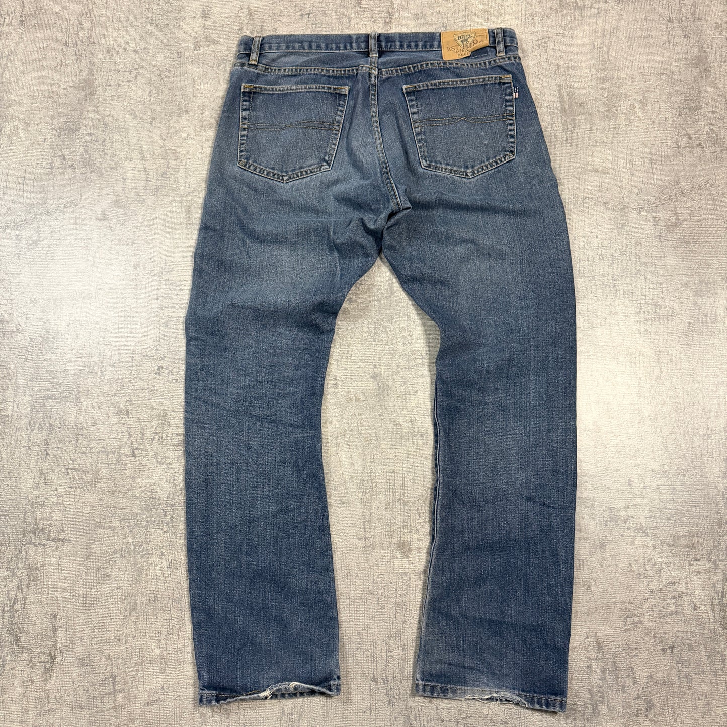 Beverley Hills Polo Club Vintage Jeans Size 36 Blue Washed Denim -I11