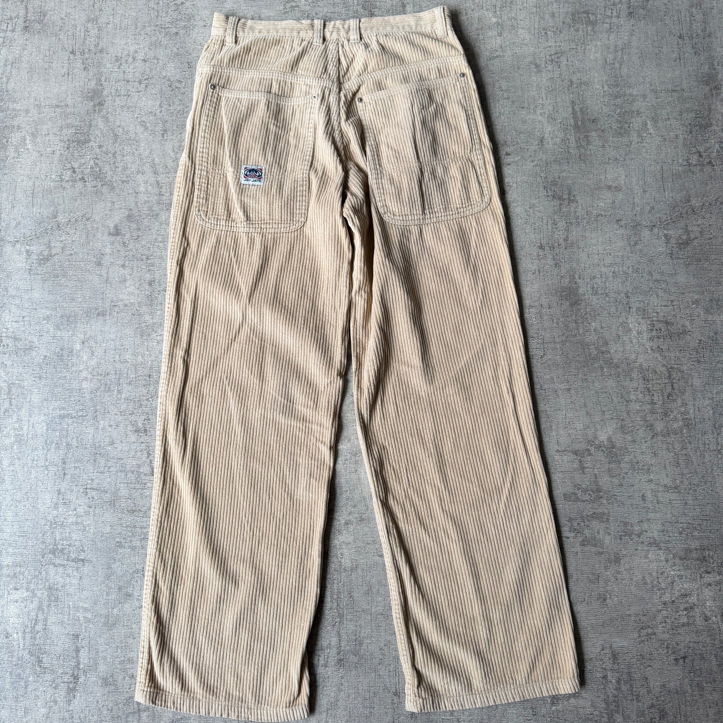 Jay Jays Y2K Beige Corduroy Long Pants Size 30 Baggy Pants -E6