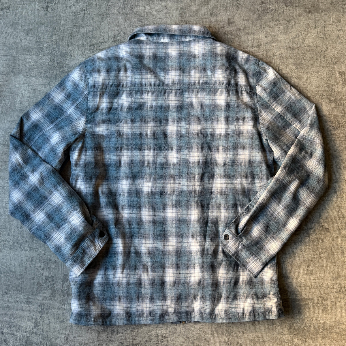 Stussy Plaid Zip Flannel Jacket Size S Mens Oversized Blue -B49