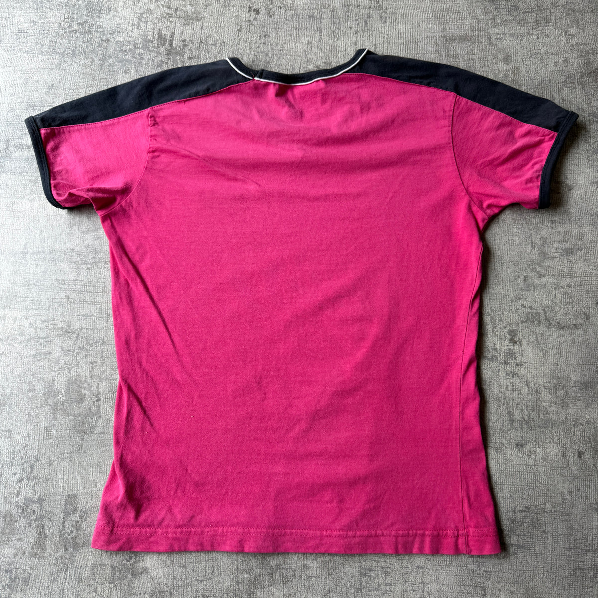 Slazenger Womens Pink V-Neck Top Size 12 Y2K T-Shirt -C44
