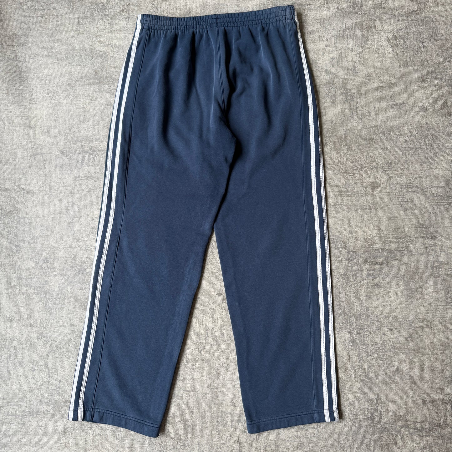 Adidas Baggy Track Pants Size M Mens Navy/ White Embroidered -B37