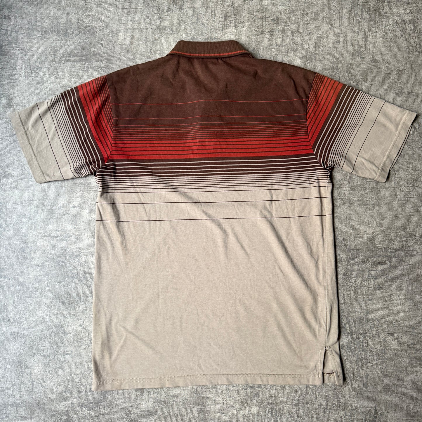 Ocean Beach Mens Polo Shirt Size L Beige Brown -F36