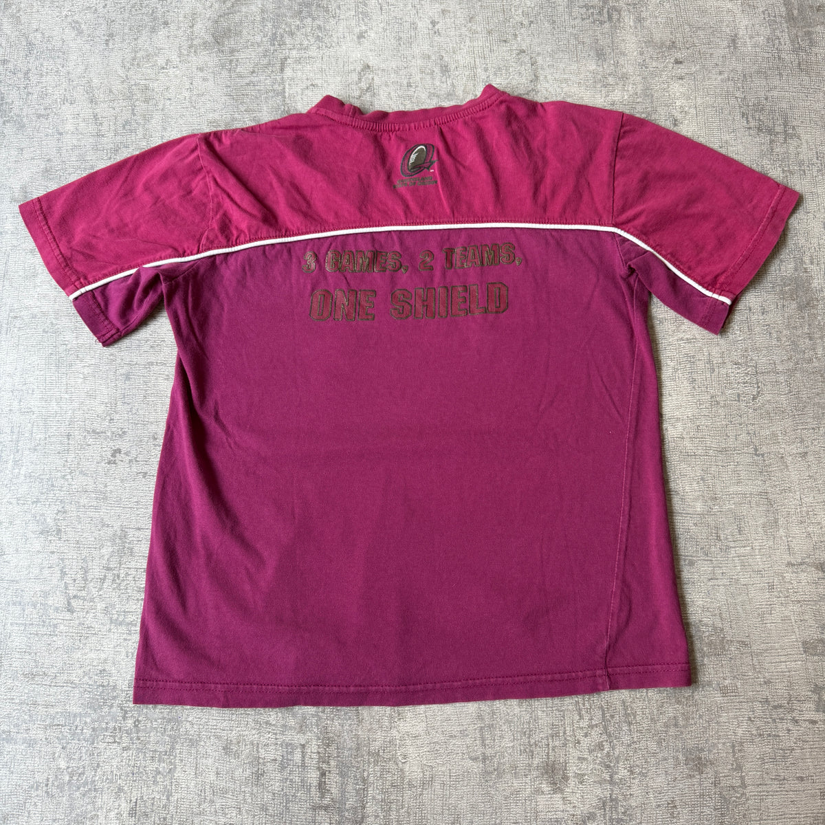Vintage QLD Maroons Womens Baby Tee Size 10y Fits XS Womens NRL Tee -H56