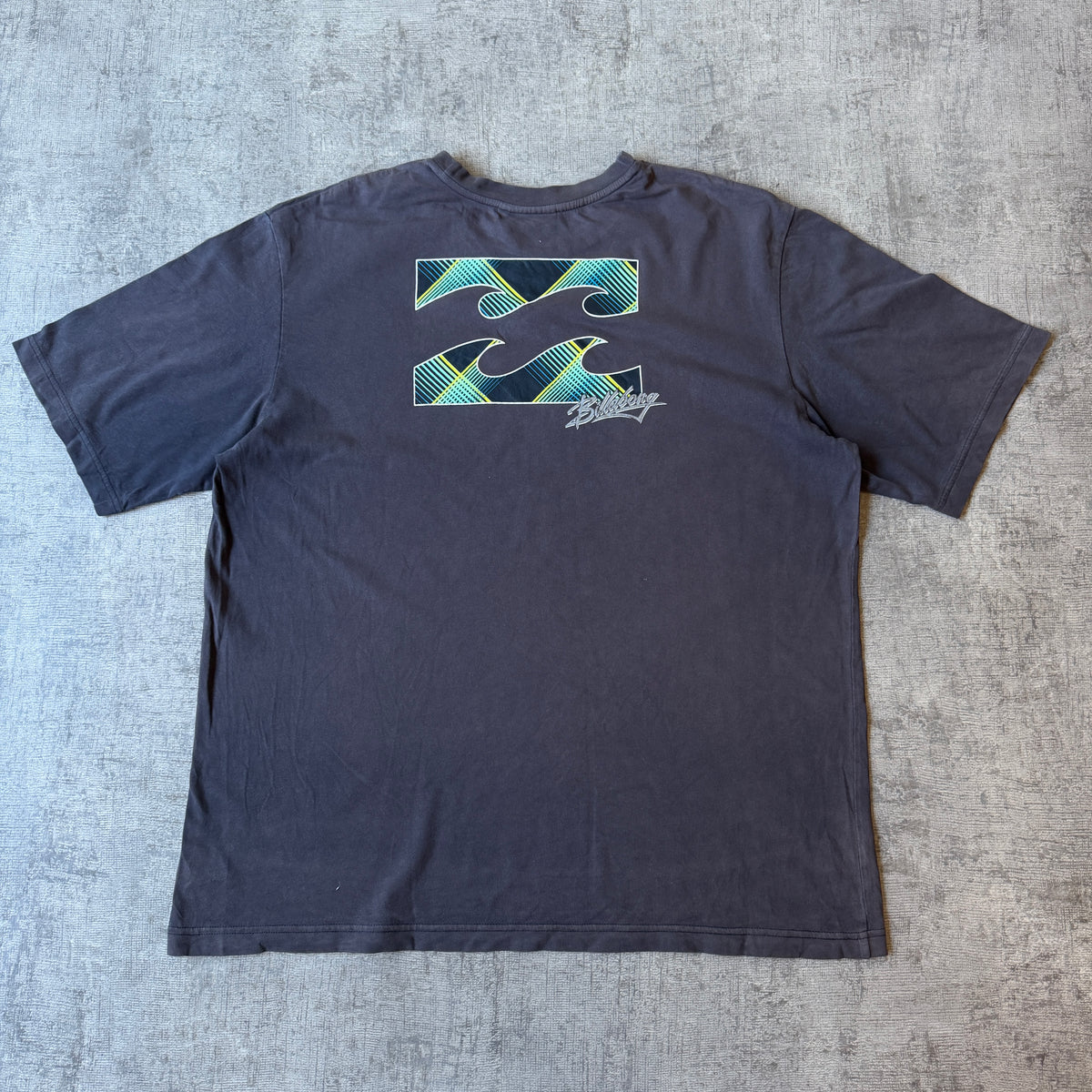 Billabong Y2K Graphic Tee Size 3XL Mens Black Natural fading -H43