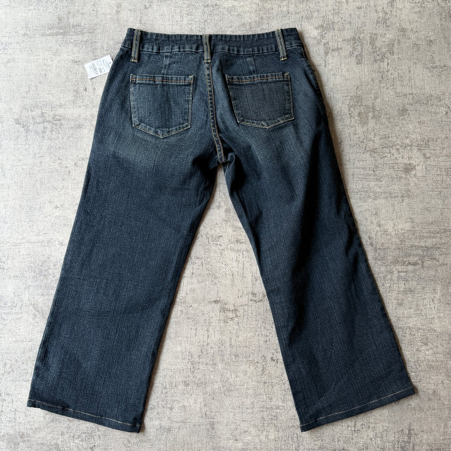 Jeanswear Y2K Baggy Capris Size W28 Dark Blue Denim NWT's -C2