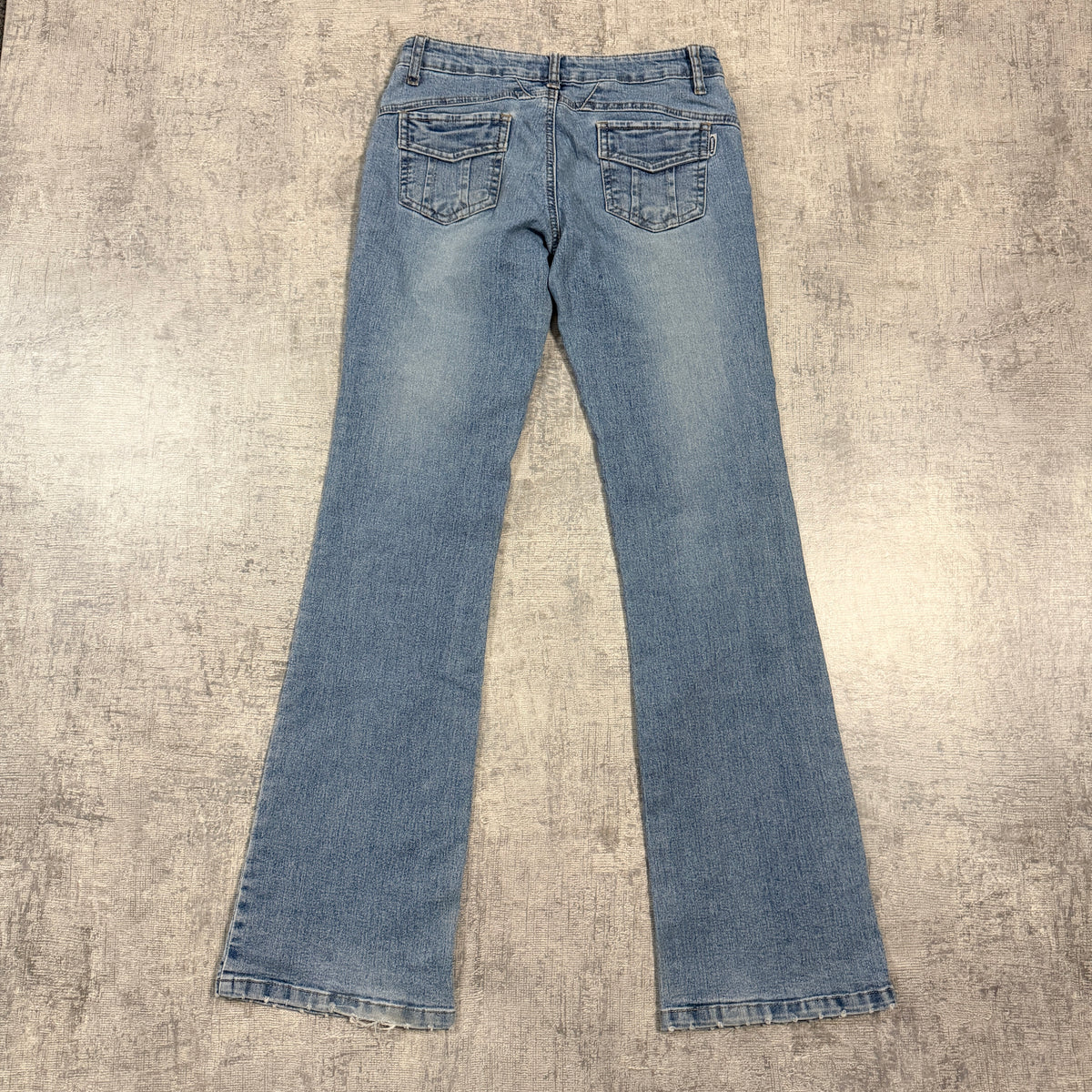 Wakee Womens Vintage Low Rise Flare Jeans Size 8 Blue Denim -I13