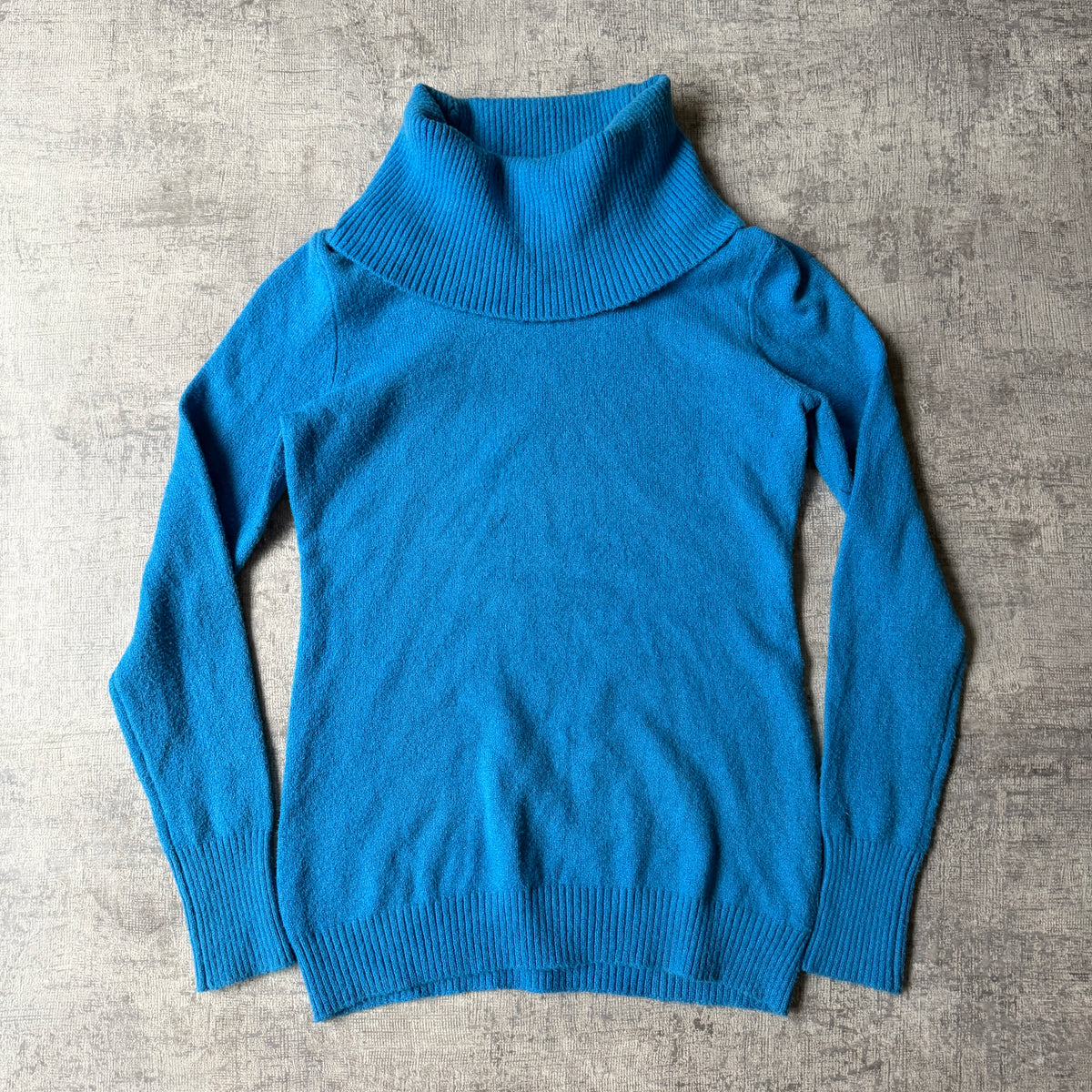 Gap Womens Blue Knitted Turtleneck Top Size S Long Sleeve Y2K Top -F56