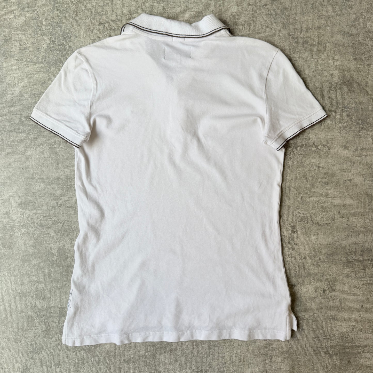 Armani Jeans Womens Y2K Polo Shirt Size M White Top -E58