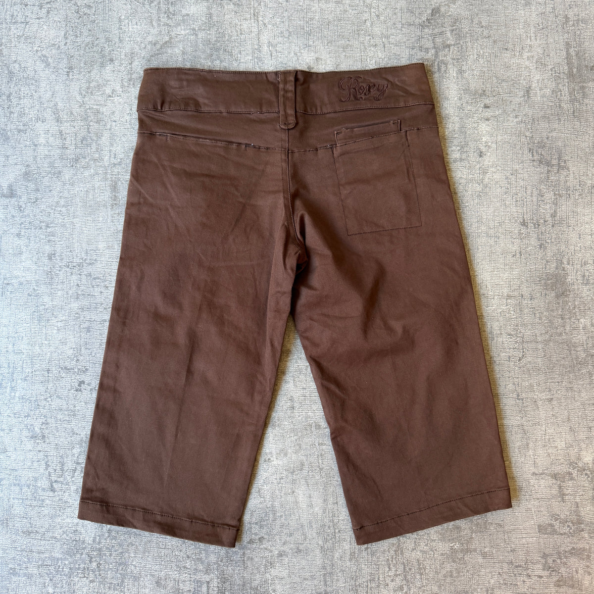 Roxy Womens Y2K Brown Capris Size 10 Slim Fit Low Rise -E12