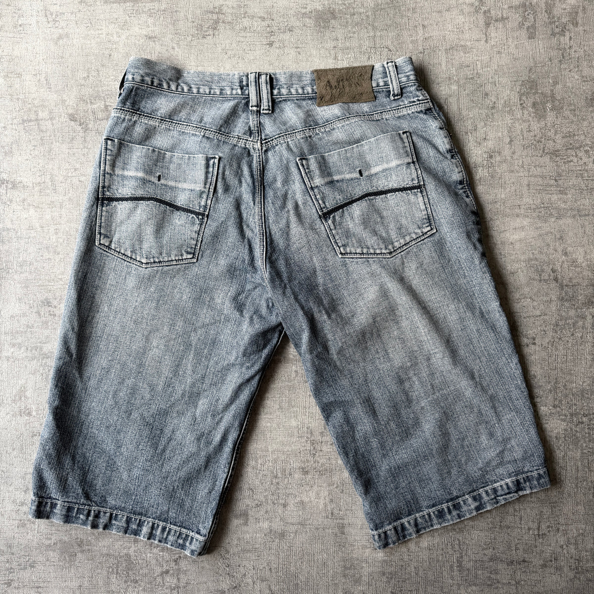 Armani Jeans Y2K Baggy Jorts Size 35 Light Blue Denim Shorts -C10
