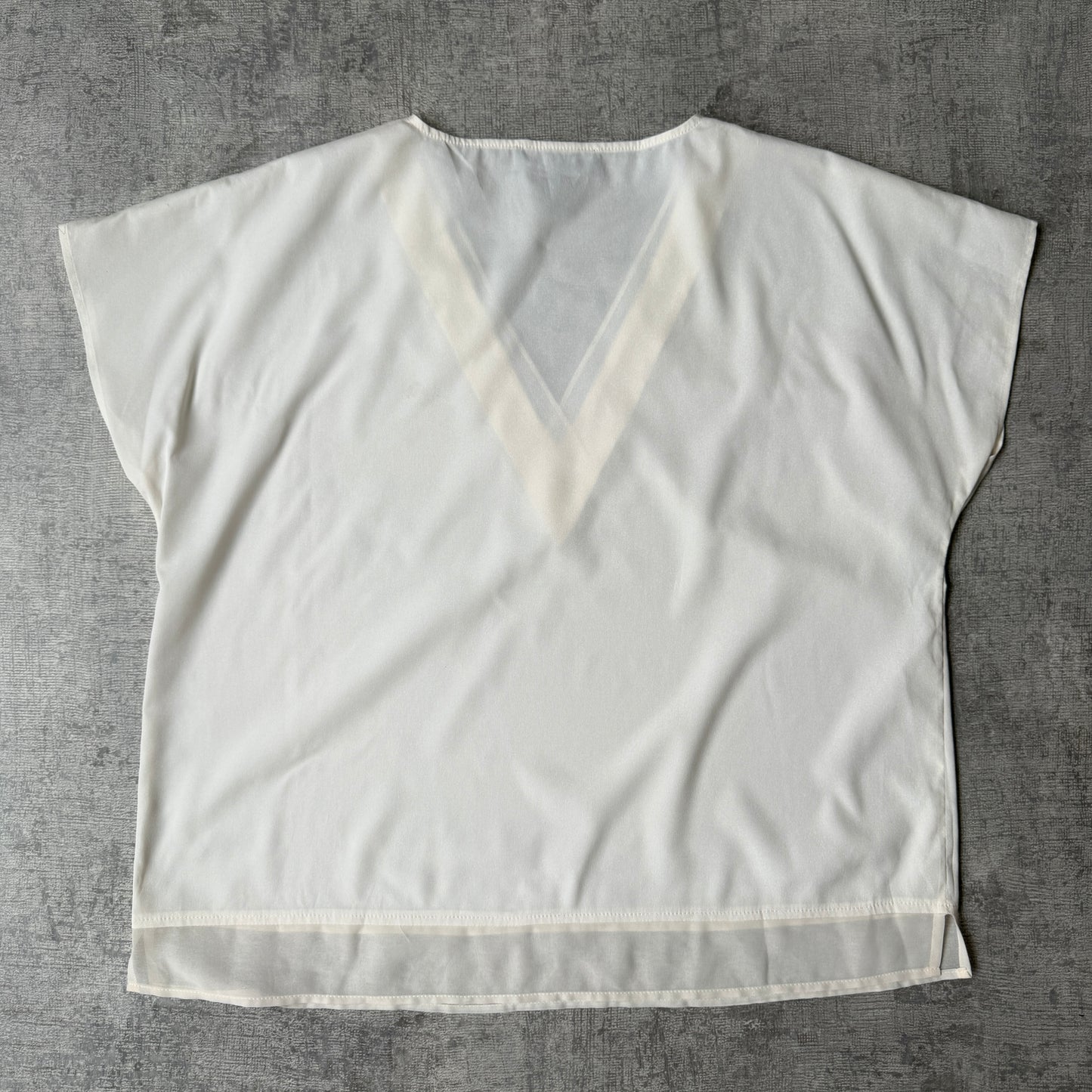 DKNY Womens Y2K White V Neck Blouse Top Size L Womens -G67
