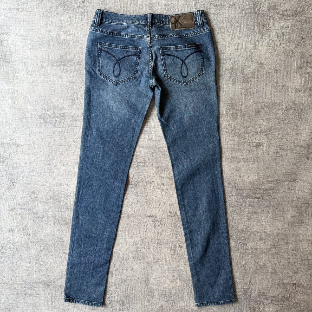 Calvin Klein Womens Low Rise Skinny Jeans Size 28 Blue Denim -C1