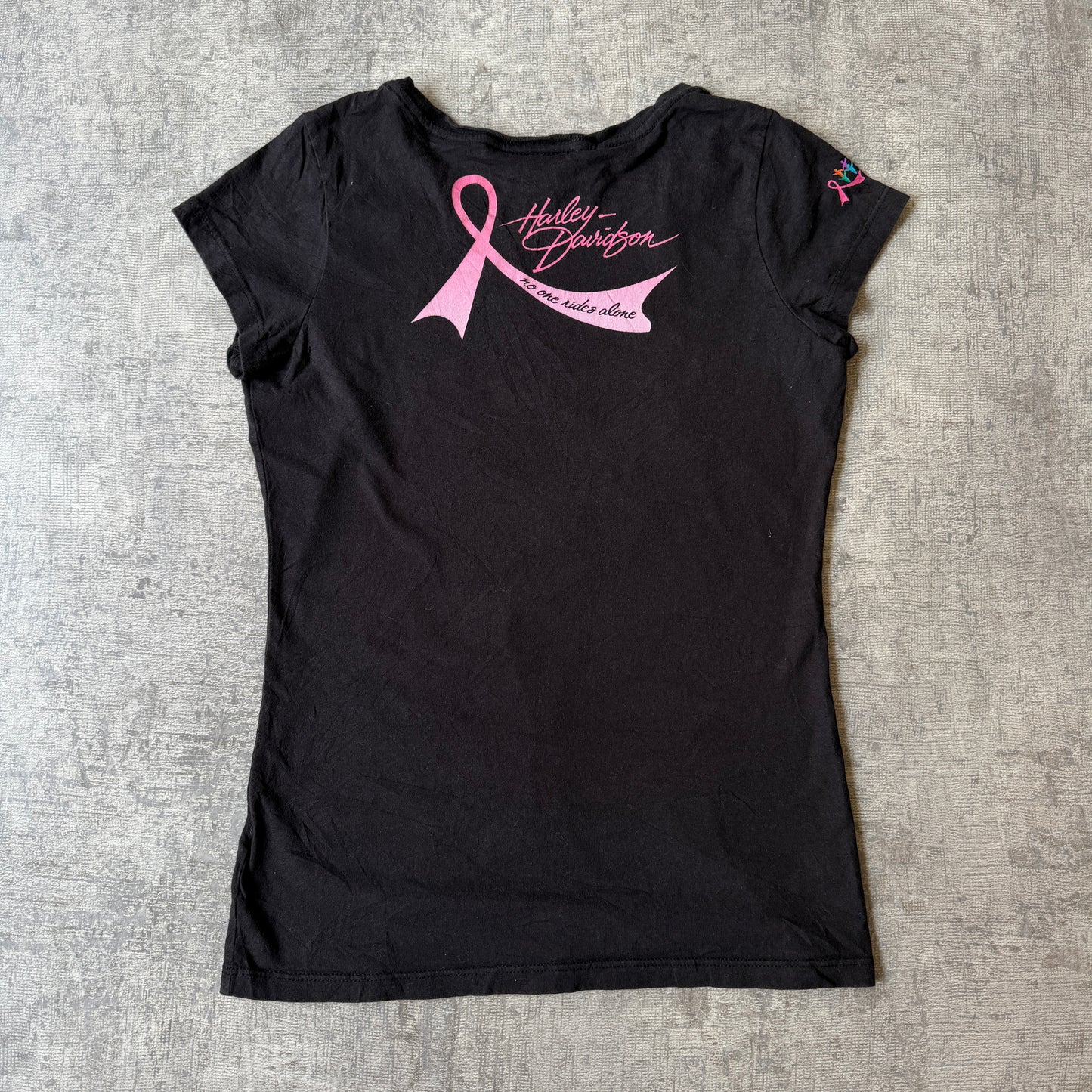 Harley Davidson Y2K Breast Cancer Awareness Top Size M Womens -H60