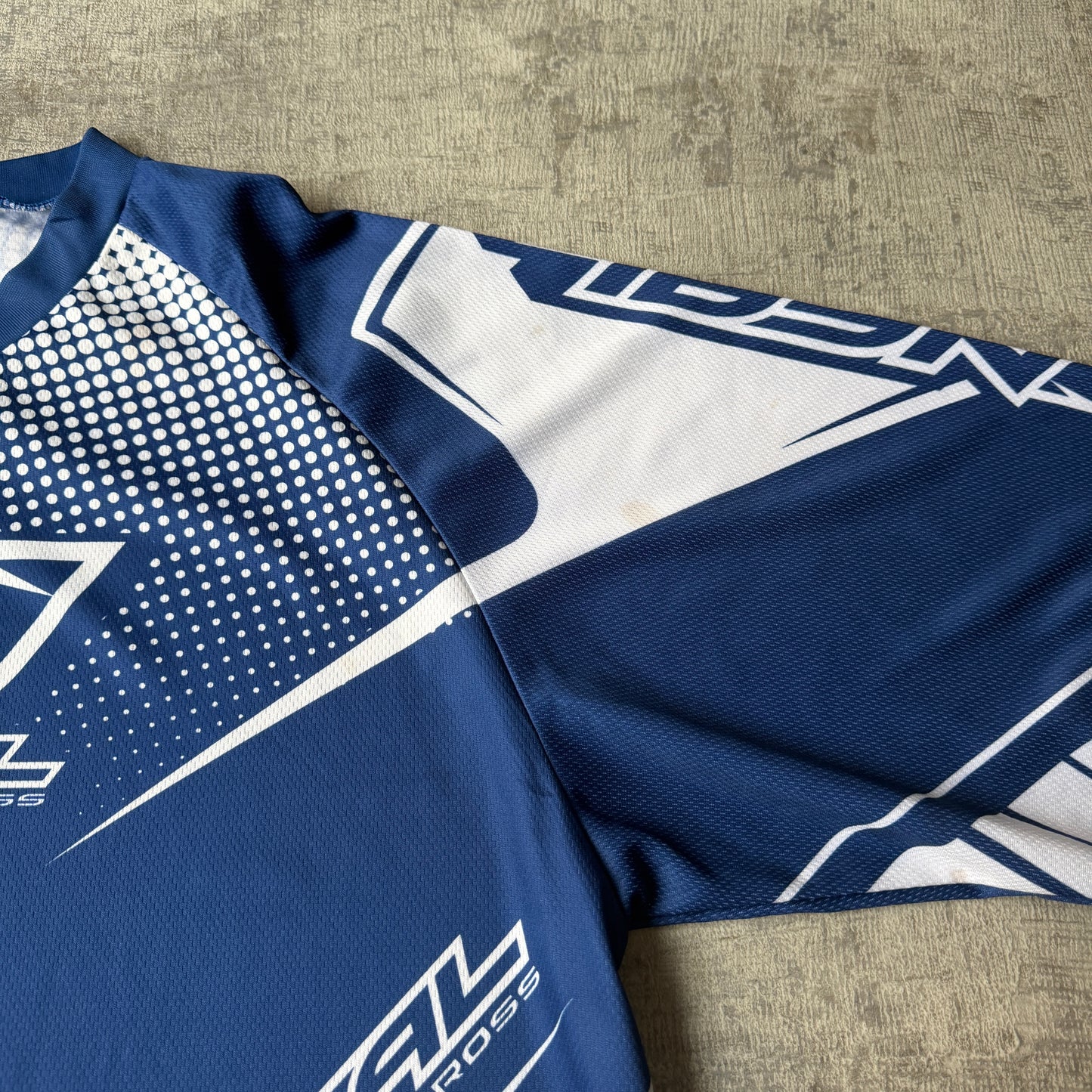 O’Neal Y2K Moto Cross Jersey Top Size L Mens Blue White Top -H10