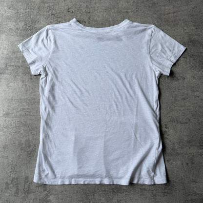 Polo Ralph Lauren White Graphic T-Shirt Size S Womens RL & Co              -C43