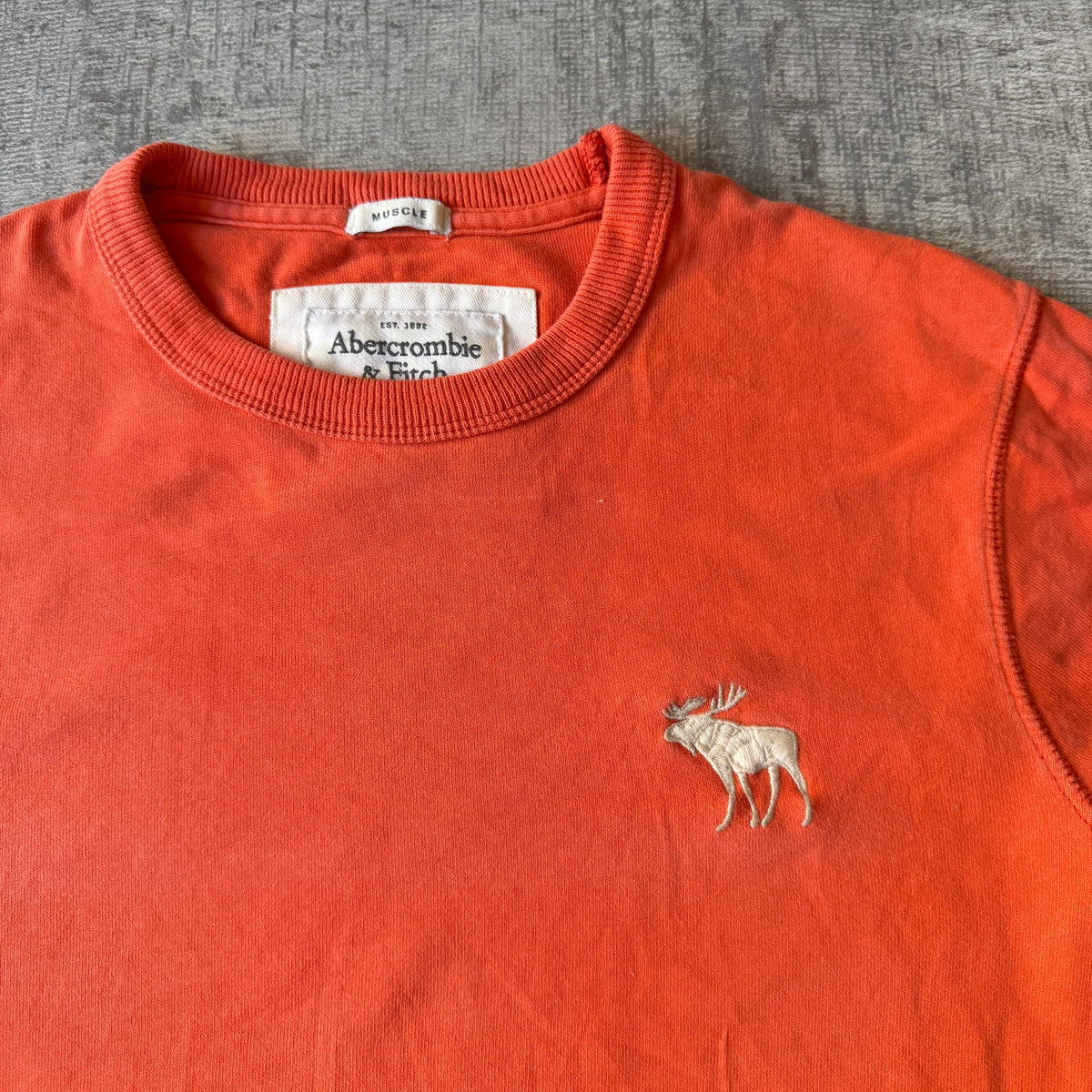 Abercrombie & Fitch Y2K Orange Long Sleeve Top Size S Womens              -B67