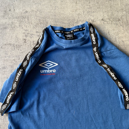 Umbro Womens Blue Baby Tee Size 12Y Fits S-M Womens            -D39