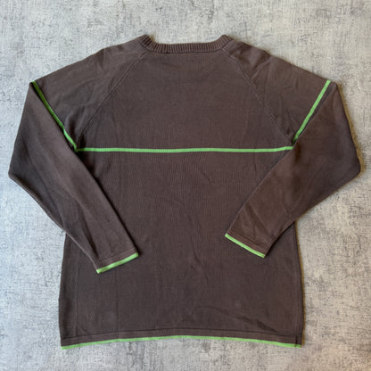 Billabong Y2K Brown Knitted Mens Sweater Size L Pullover               -E33