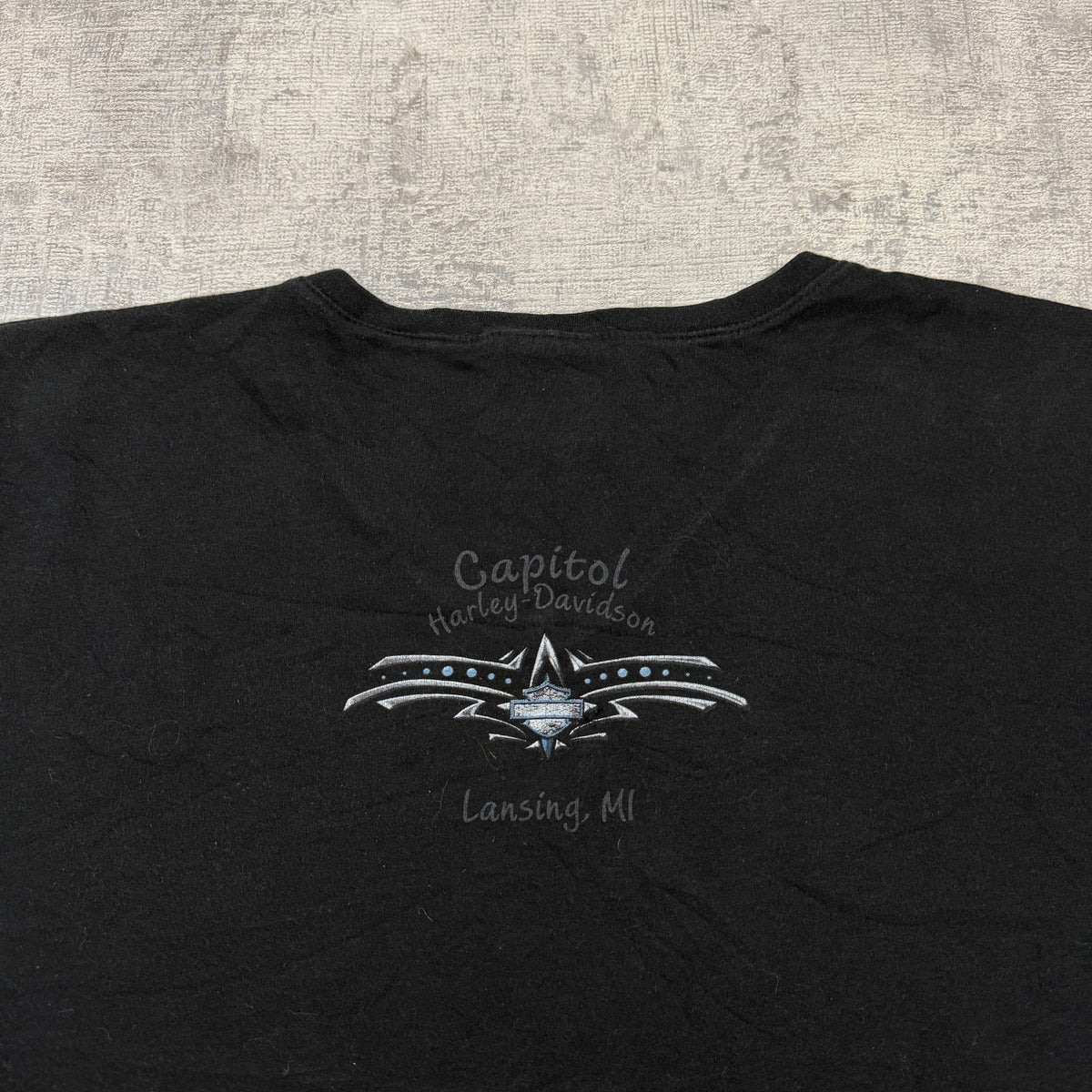 Harley Davidson Womens Y2K Black Heart Top Size 2XL V-Neck Tee       -I39