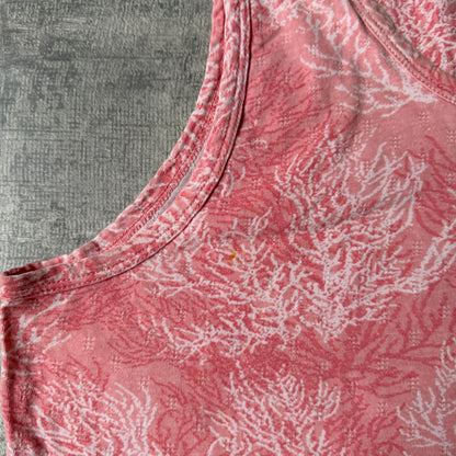 Columbia Womens Pink Coral Pattern Tank Top Size M Y2K Singlet            -F61