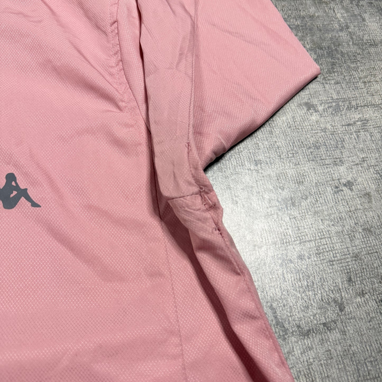 Kappa Y2K Womens Pastel Pink Hooded Track Jacket Size XL                -D25