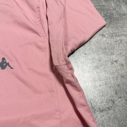 Kappa Y2K Womens Pastel Pink Hooded Track Jacket Size XL                -D25