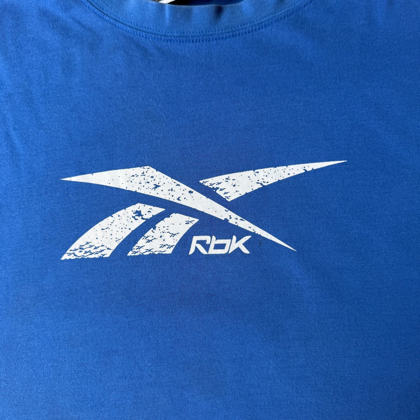 Reebok Y2K Blue Graphic Logo T-Shirt Size XXL Mens Tee        -B7