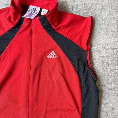 Adidas Y2K Womens Red Zip Up Tank Top Size XS Womens             -H62