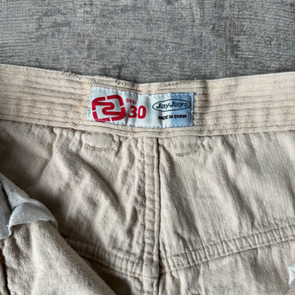 Jay Jays Y2K Beige Corduroy Long Pants Size 30 Baggy Pants               -E6