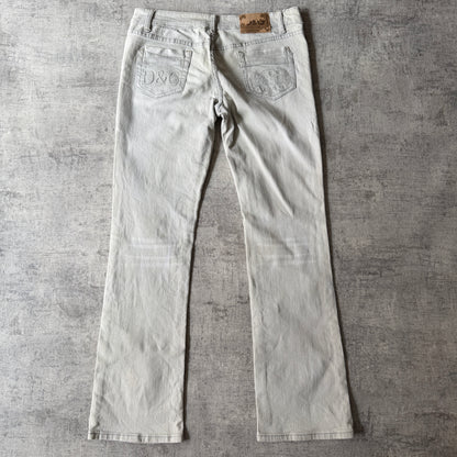 Dolce & Gabbana Vintage Bootleg Jeans Size 32 Light Grey           -C56