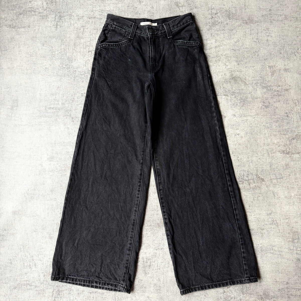 Levi’s 94 Baggy Wide Leg Black Jeans Size 24 Womens            -G4
