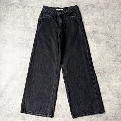 Levi’s 94 Baggy Wide Leg Black Jeans Size 24 Womens            -G4