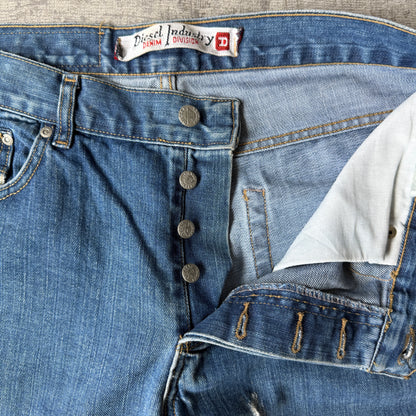 Diesel Industry Y2K Jeans Size 32 Straight Leg Blue Denim                 -E1