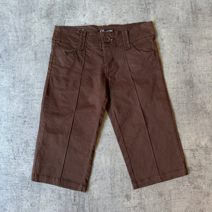Roxy Womens Y2K Brown Capris Size 10 Slim Fit Low Rise               -E12