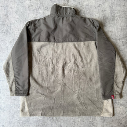 Wavezone Y2K Brown Surf Fleece Quarter Zip Jumper Size L Mens                   -E28