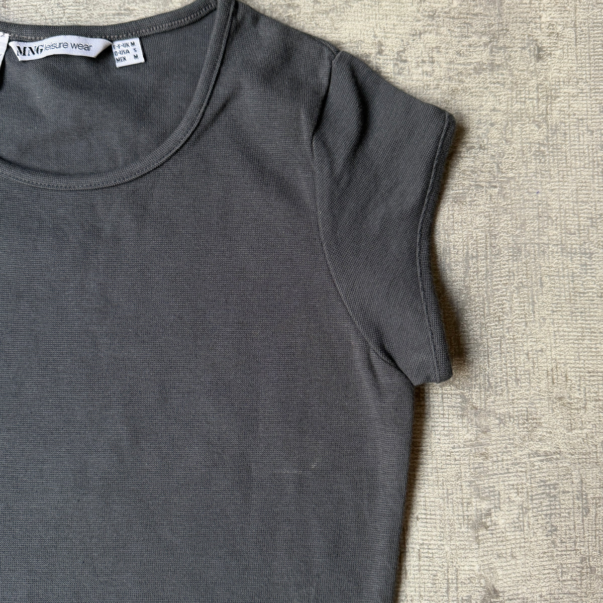 MNG Womens Leisurewear Longline Charcoal Grey Top Size M      -G57