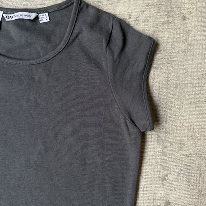 MNG Womens Leisurewear Longline Charcoal Grey Top Size M      -G57