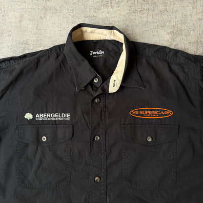 Vintage V8 Supercars Event Crew Cropped Button Up Shirt Size L            -H1