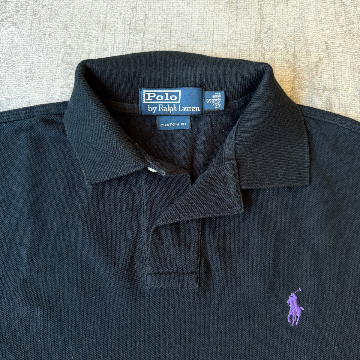 Polo Ralph Lauren Mens Black Polo Shirt Size S Small Pony Y2K              -C67