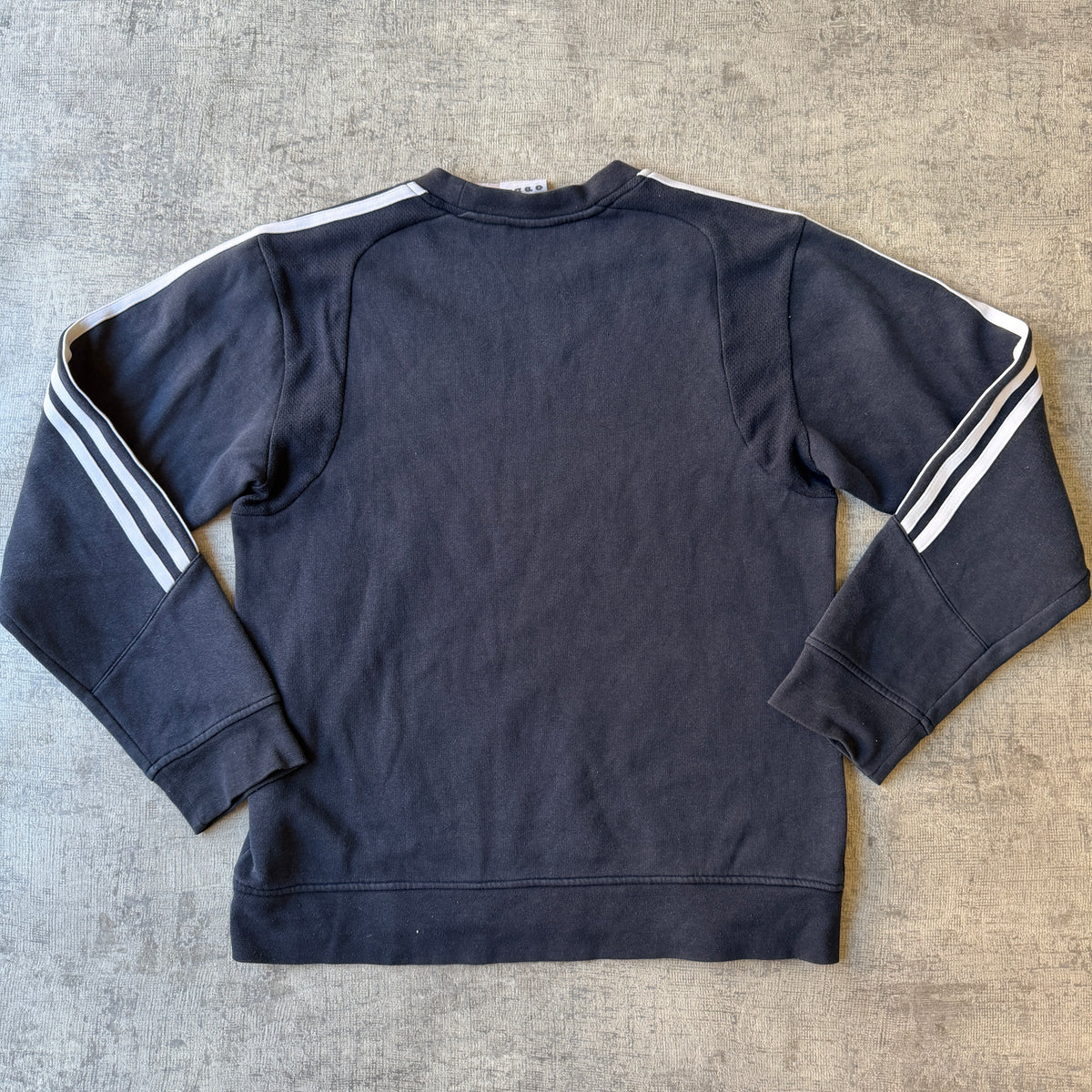 Adidas Y2K Womens Jumper Size M Navy White Embroidered Sweater          -A40
