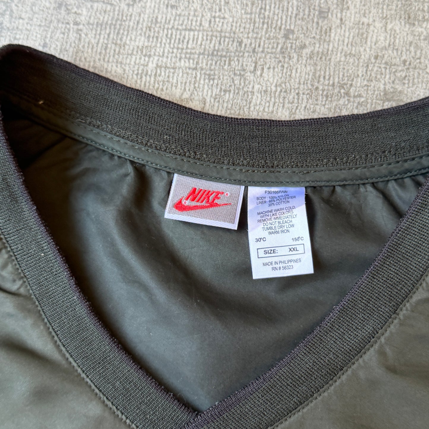 Nike Y2K Windbreaker Pullover Size XXL Mens Dark Green Jumper           -B41