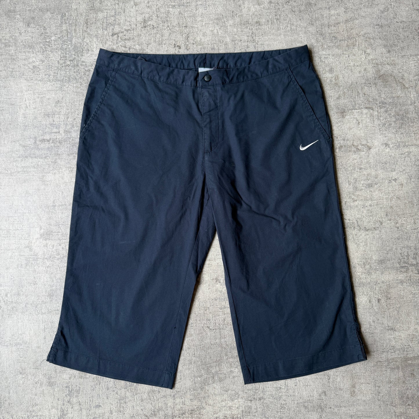 Nike Y2K Navy Baggy Athletic Shorts Size L Mens W’ Drawstring     -G7