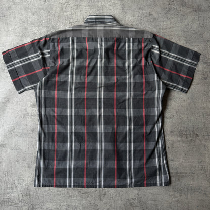 Givenchy Cropped Plaid Button Up Shirt Size 42/L Mens Short Sleeve             -A62