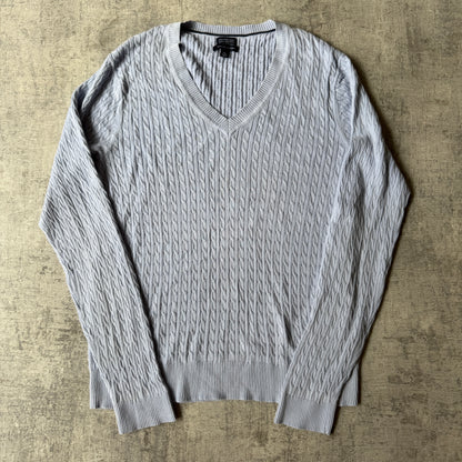 Tommy Hilfiger Womens Blue Cable Knit Sweater Size XL Womens          -C15