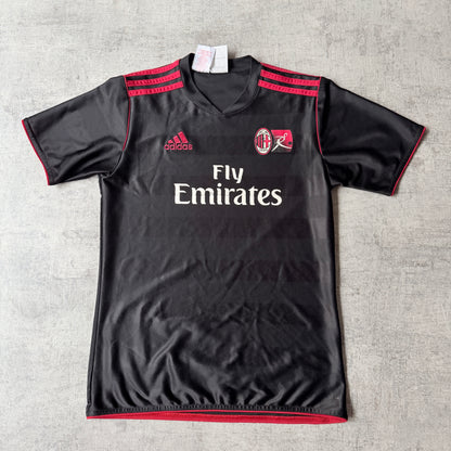Adidas AC Milan 2017-18 Soccer Jersey Size XS Black Red Kit                -F20