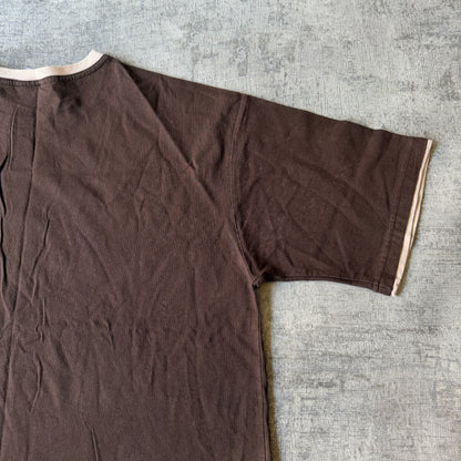 Boag's Draught Beer Y2K Ringer Shirt Size L Men's Brown     -A5
