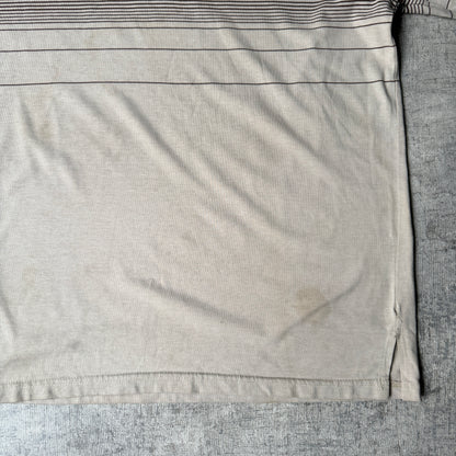 Ocean Beach Mens Polo Shirt Size L Beige Brown                 -F36
